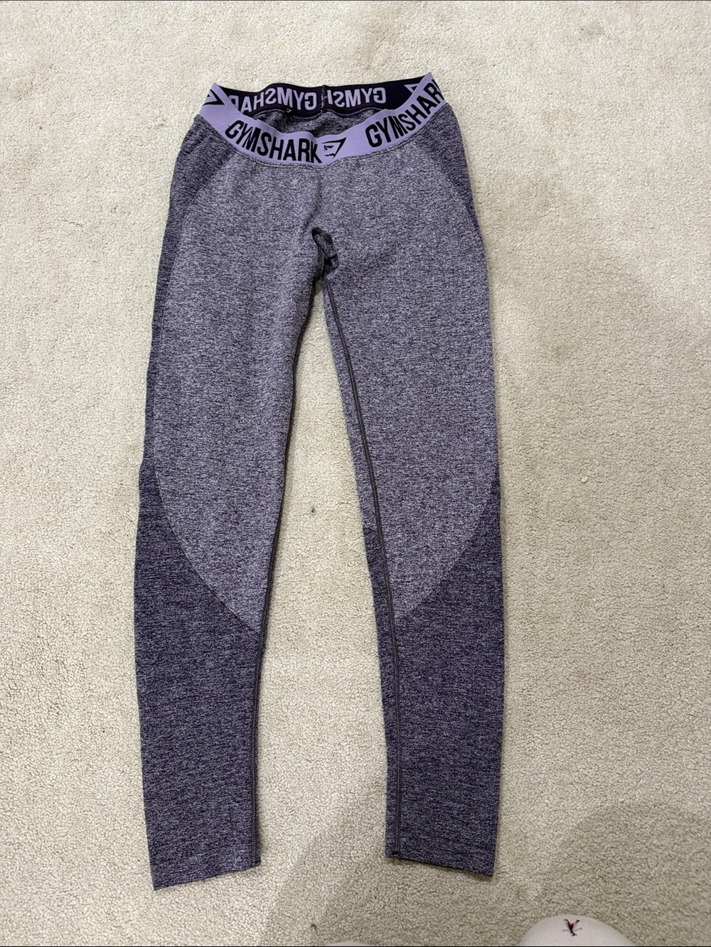 Gymshark Womens Purple-Grey Seamless Leggings